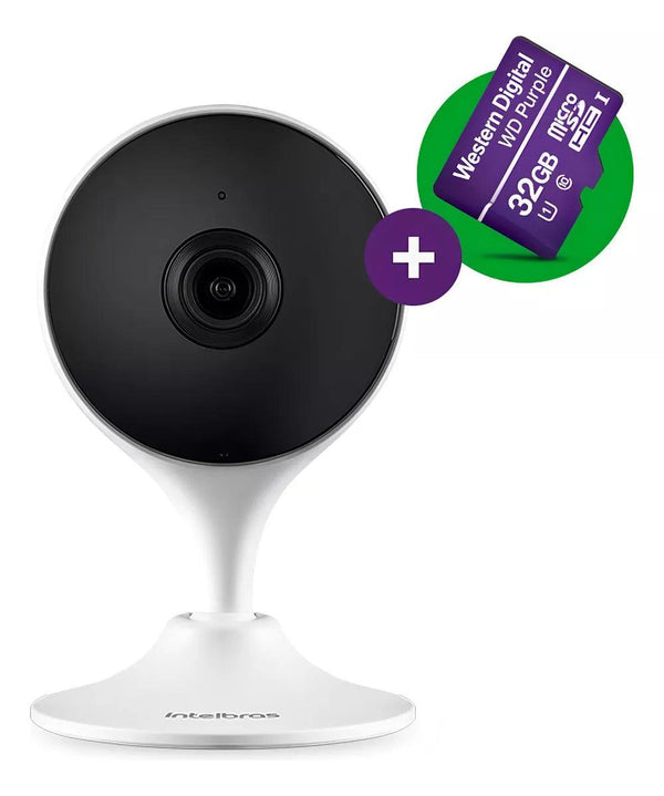 Câmera Interna Wi-fi Intelbras Im3 + Microsd 32gb Cor Branco